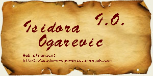 Isidora Ogarević vizit kartica